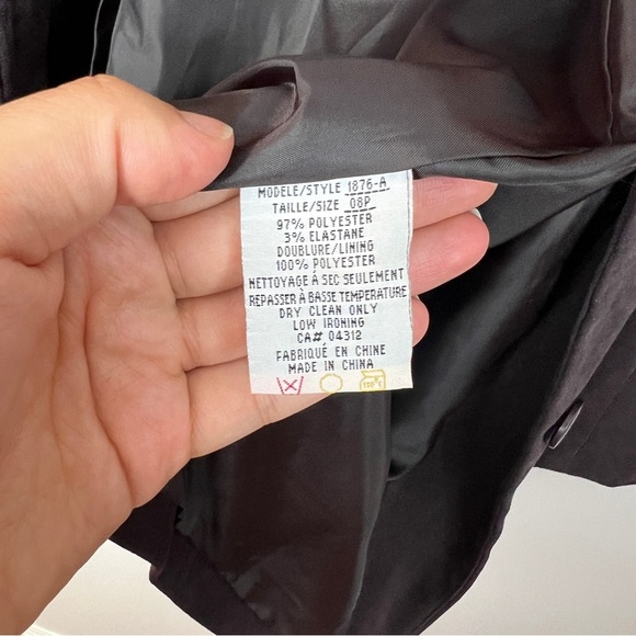 Jessica Purple Brown Longer Blazer Button Up Tailored Suit Jacket women Size 8P - Picture 12 of 12